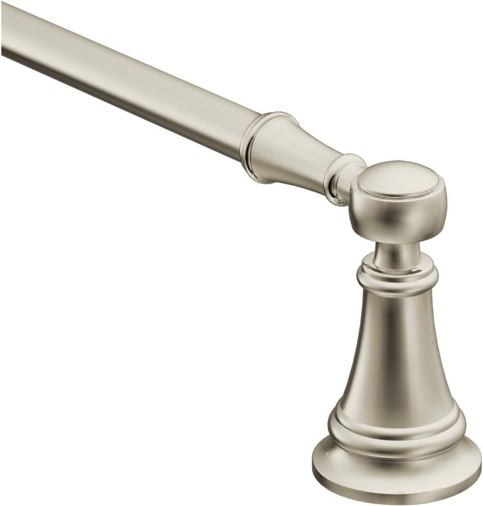 Moen YB8424NL Weymouth 24-Inch Single Towel Bar, Polished Nickel