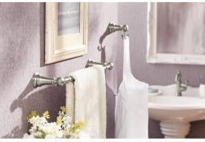 Moen YB8424NL Weymouth 24-Inch Single Towel Bar, Polished Nickel