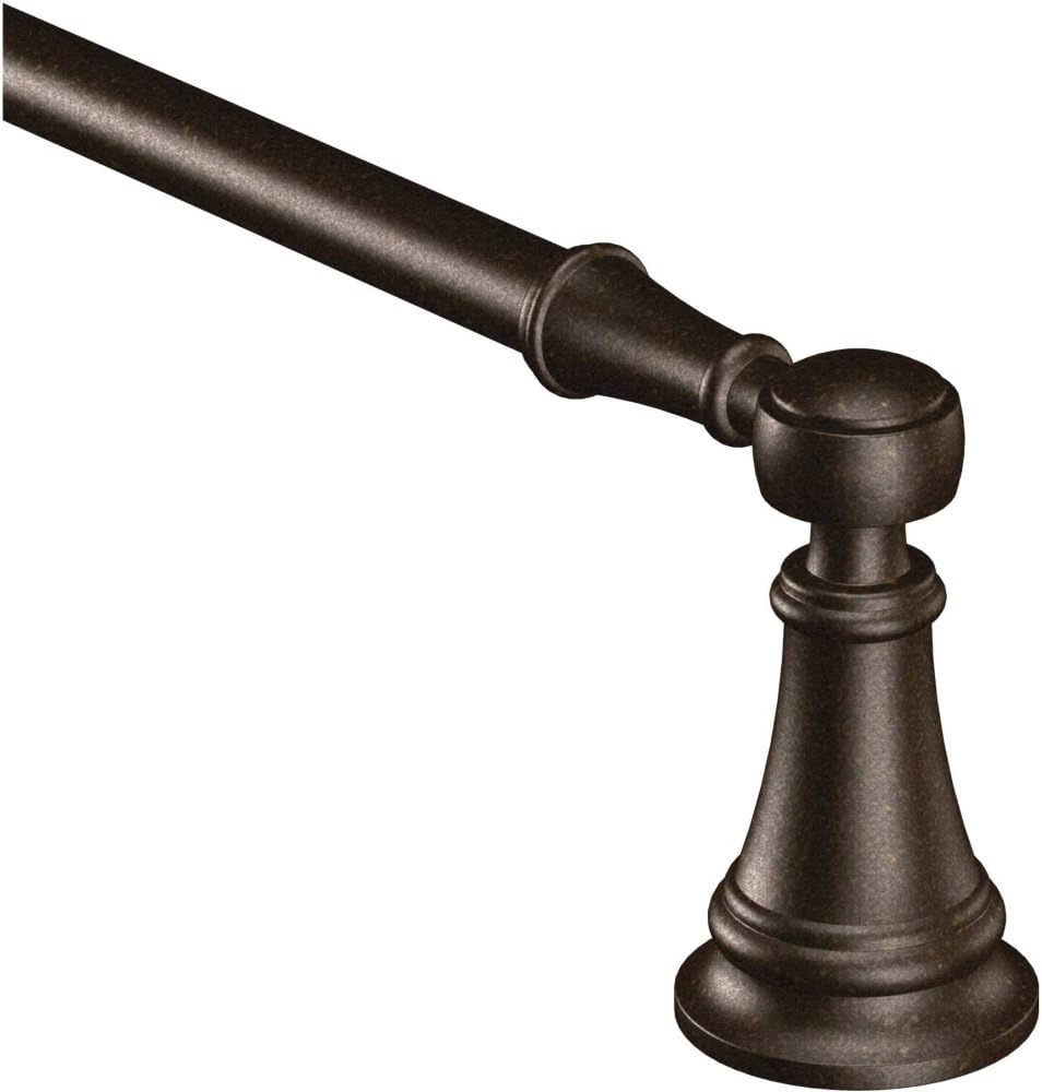 Moen YB8424ORB Weymouth 24-Inch Single Towel Bar, Oil Rubbed Bronze