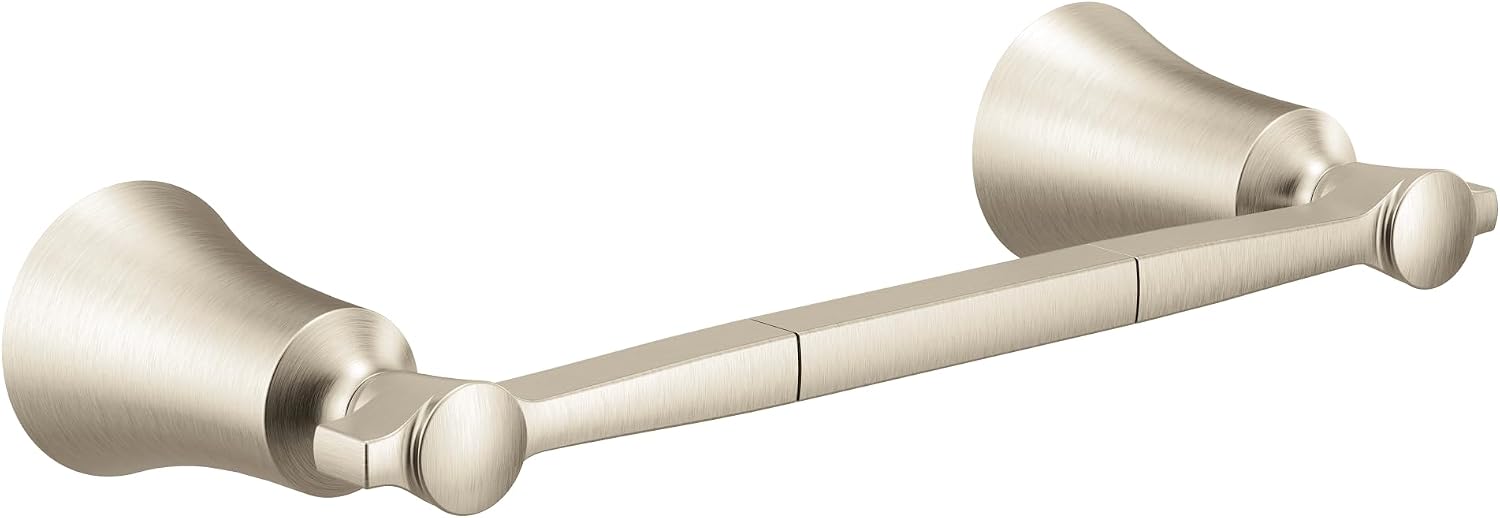 Moen YB0386BN Flara 9-Inch Single Hand -Towel Bar, Nickel Brushed Nickel