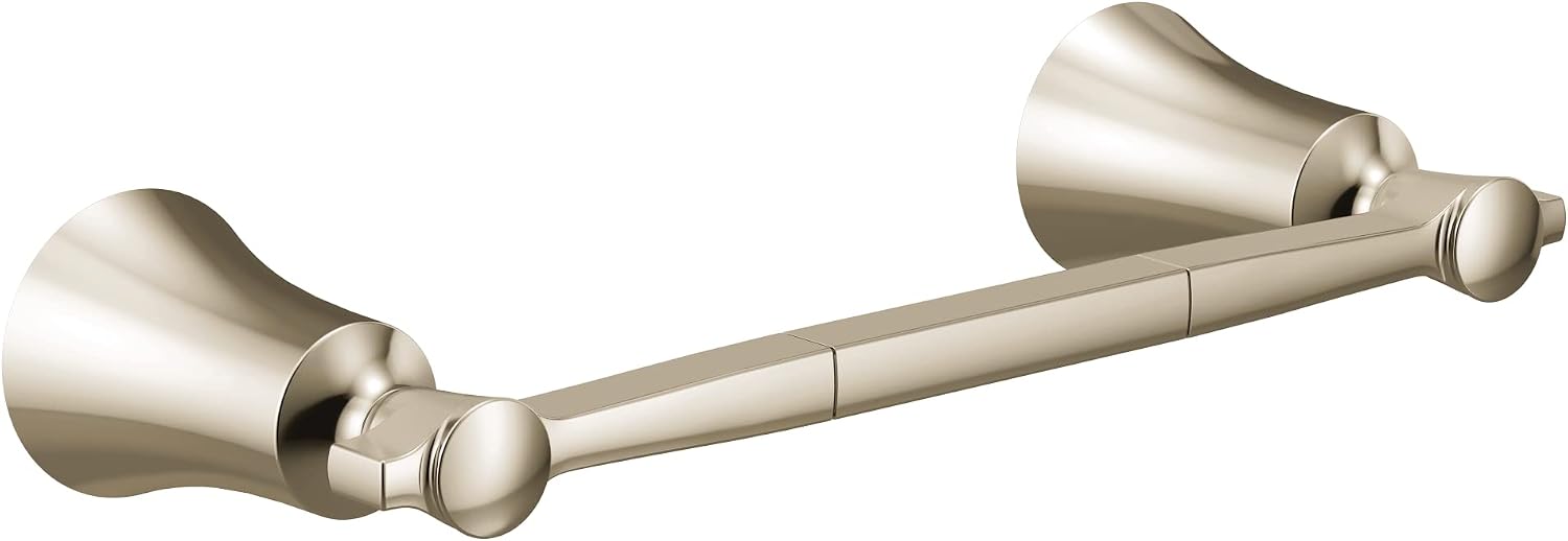 Moen YB0386NL Flara 9-Inch Single Hand -Towel Bar, Polished Nickel