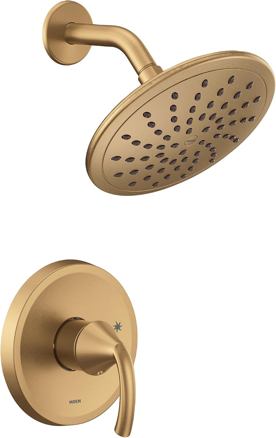 Moen Glyde Bronzed Gold M-CORE 2-Series Shower Trim Kit with Rainshower Showerhead and Handle, Valve Required, UT2842EPBZG