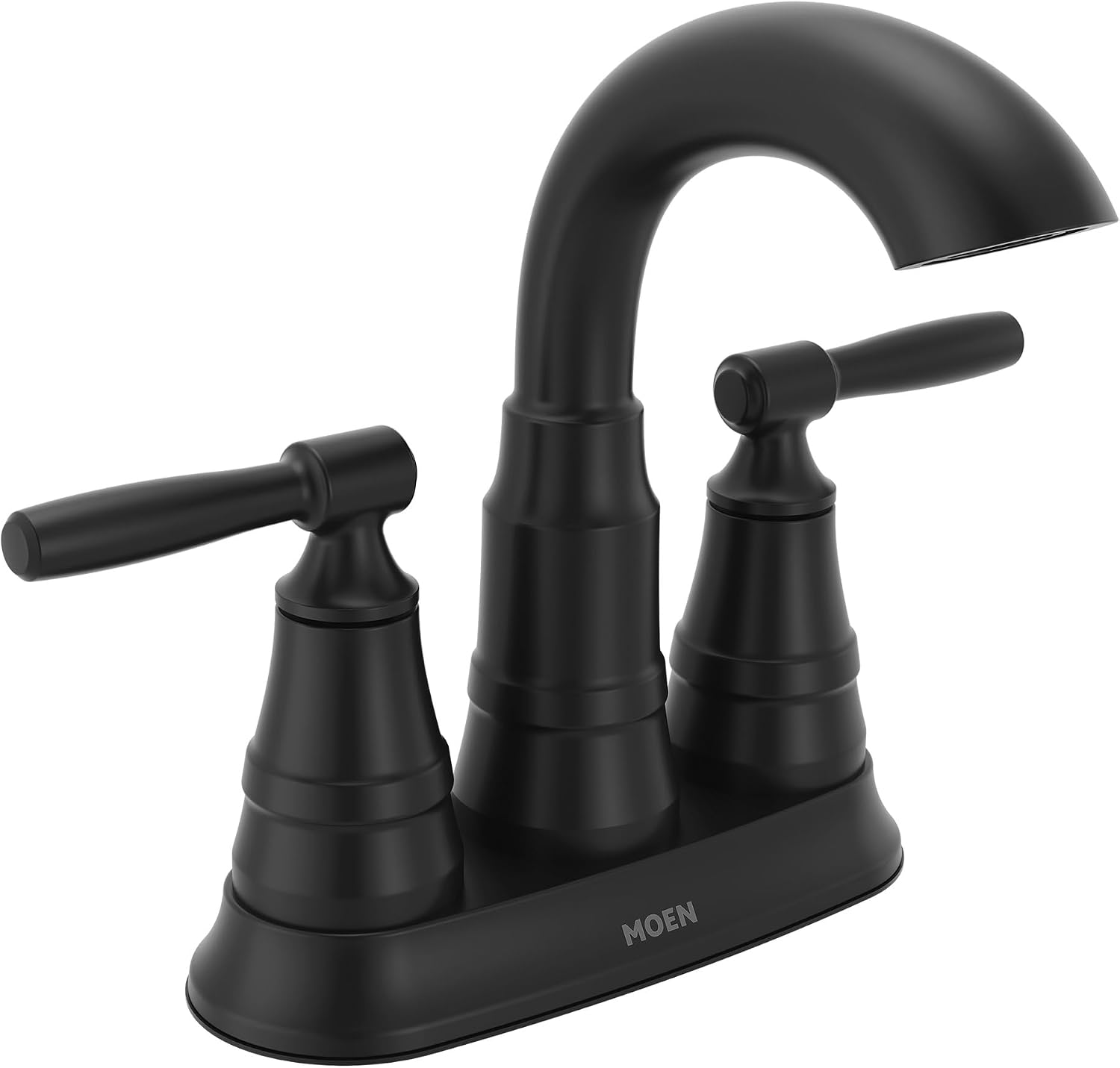 Moen Halle Centerset Bathroom Faucet, Matte Black, 84971BL