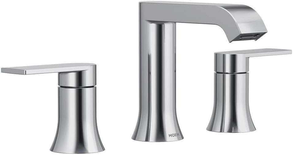 Moen Genta LX Widespread Bathroom Faucet, Chrome, TV6708