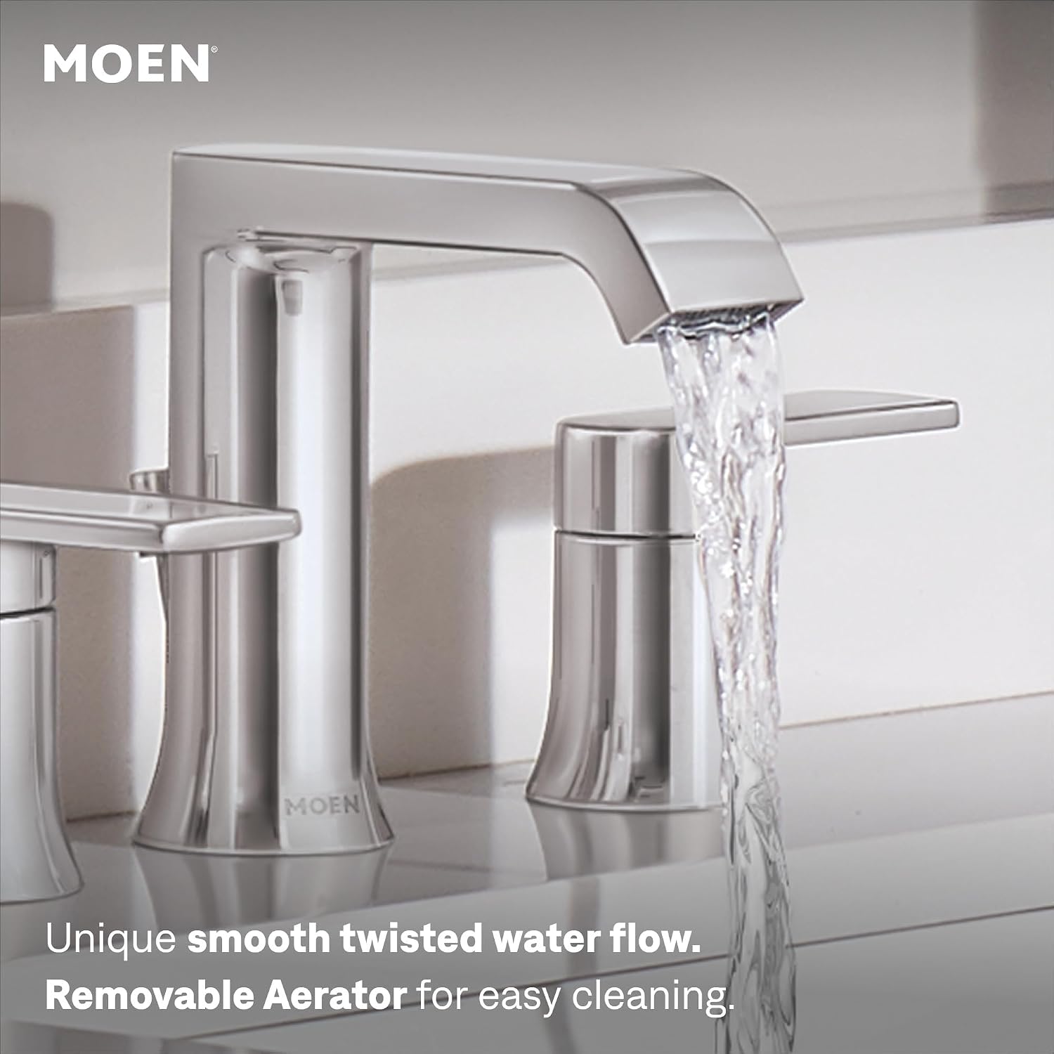 Moen Genta LX Widespread Bathroom Faucet, Chrome, TV6708