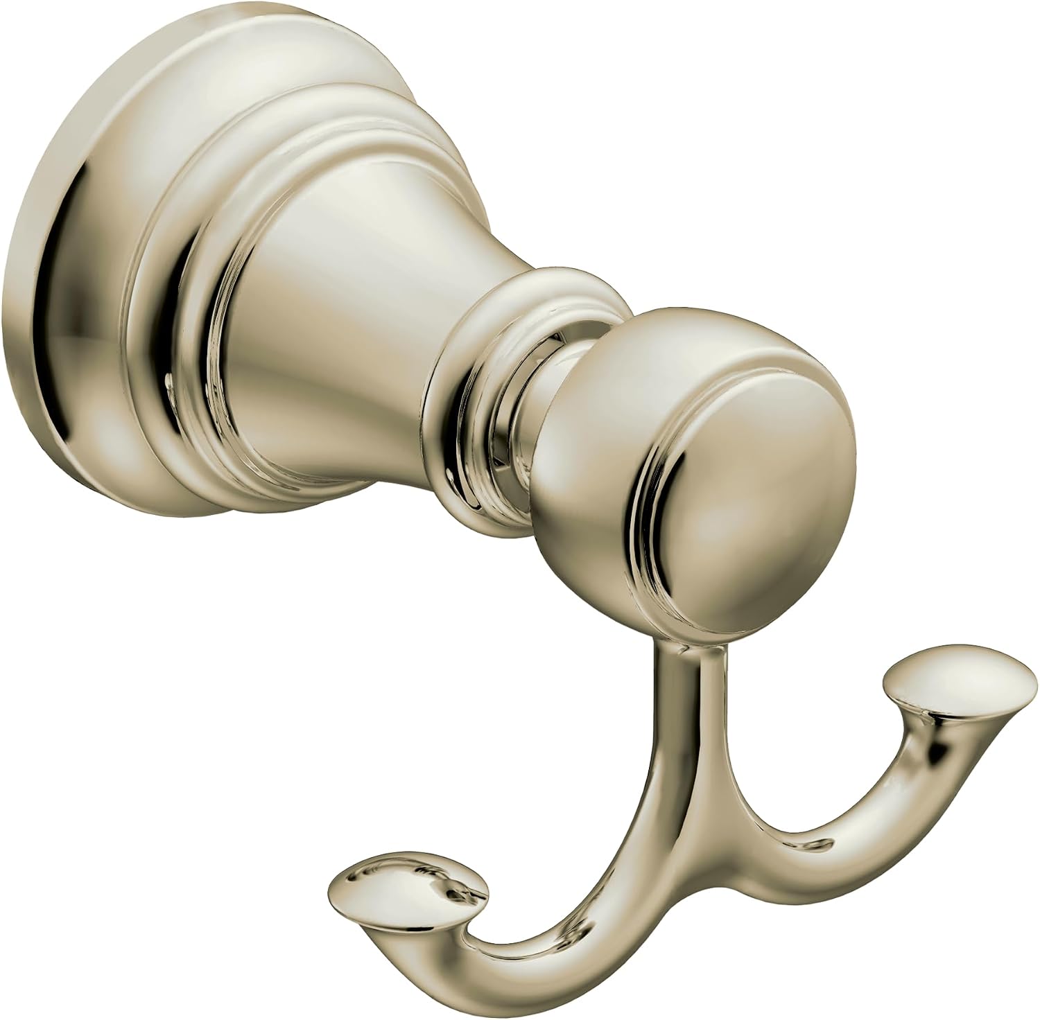 Moen YB8403NL Weymouth Double Robe Hook, Polished Nickel