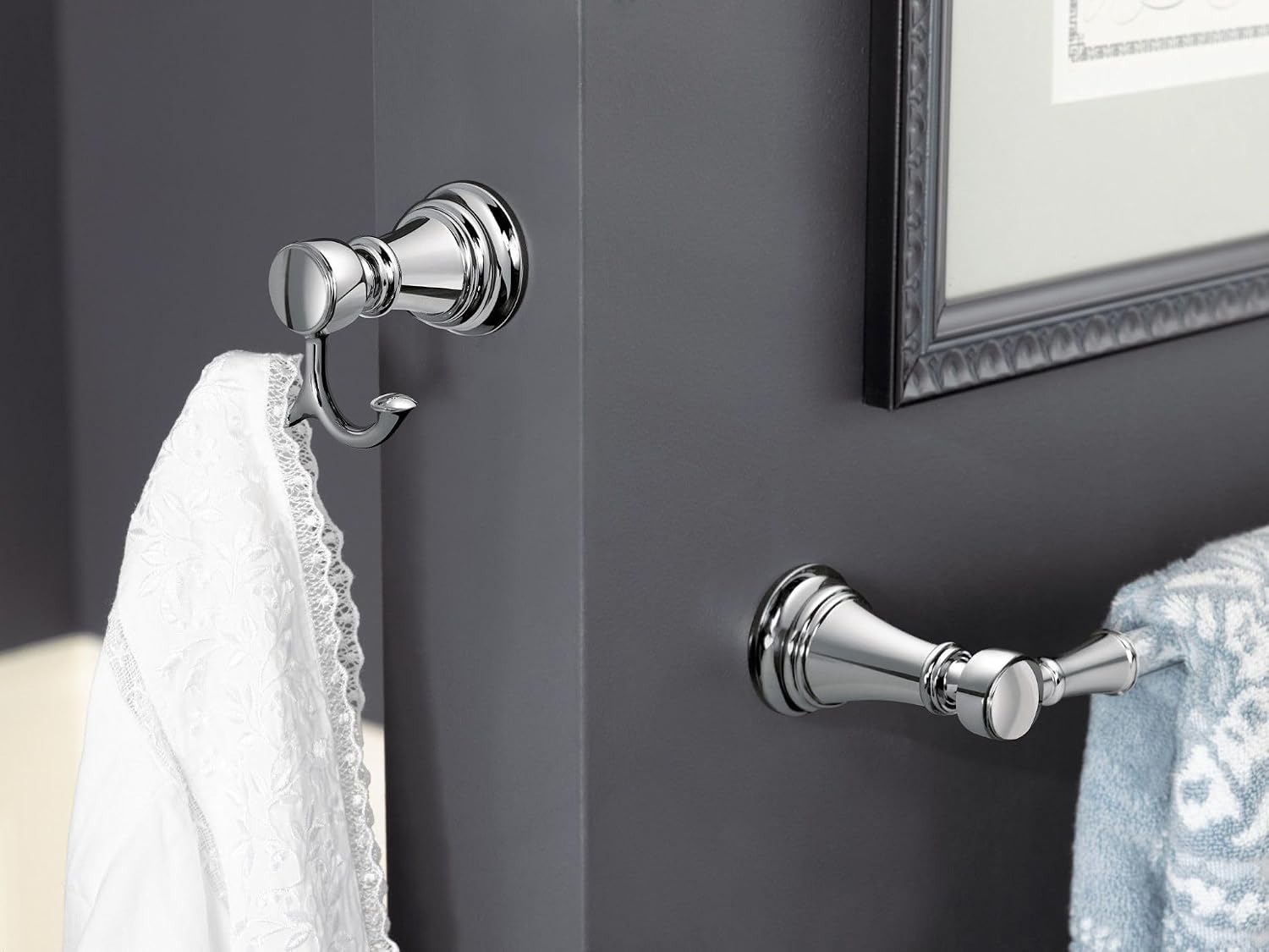 Moen YB8403NL Weymouth Double Robe Hook, Polished Nickel