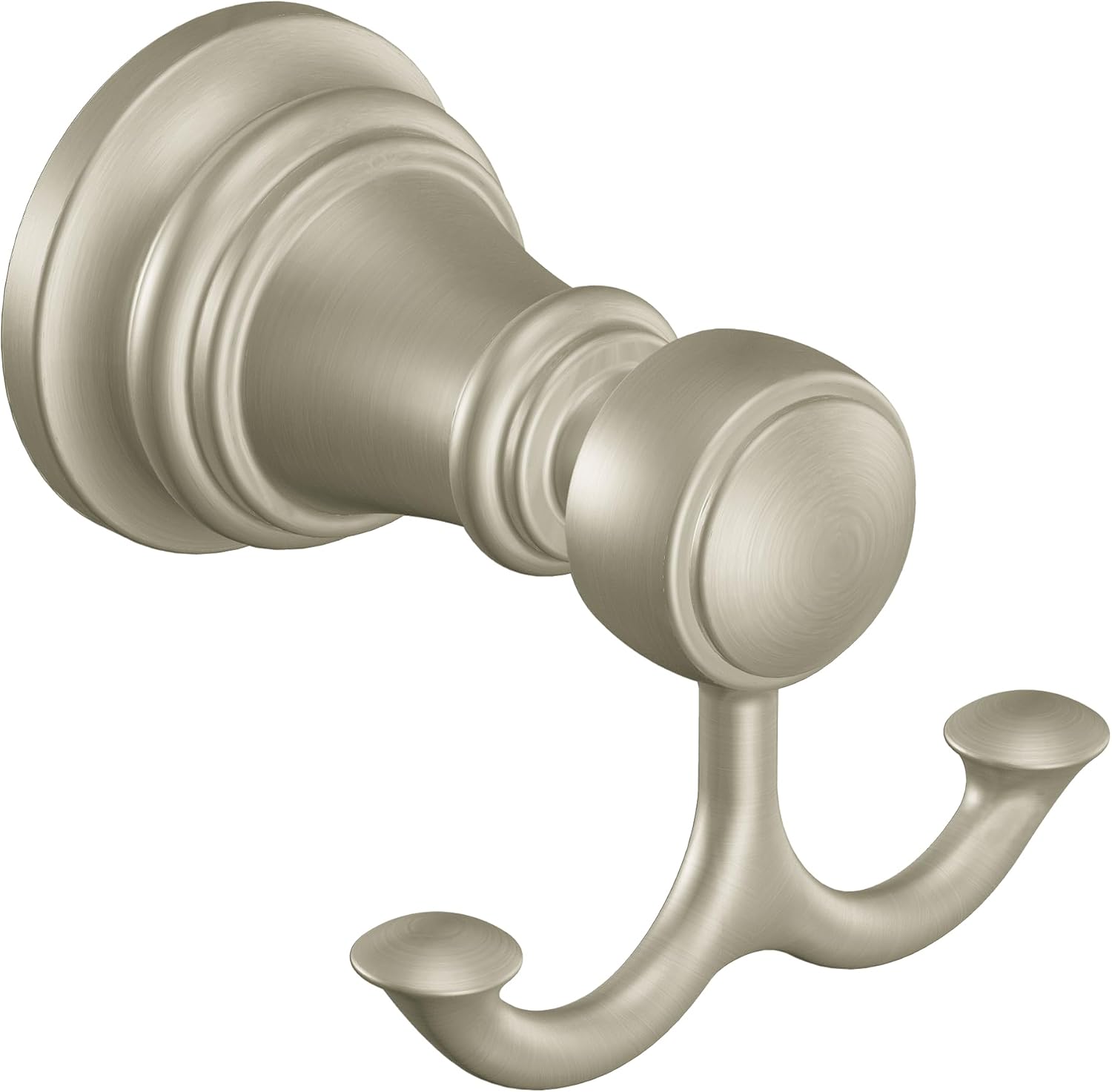 Moen YB8403BN Weymouth Double Robe Hook, Brushed Nickel