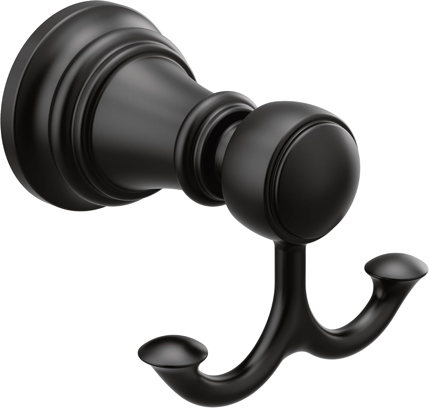 Moen YB8403BL Weymouth Double Robe Hook, Matte Black