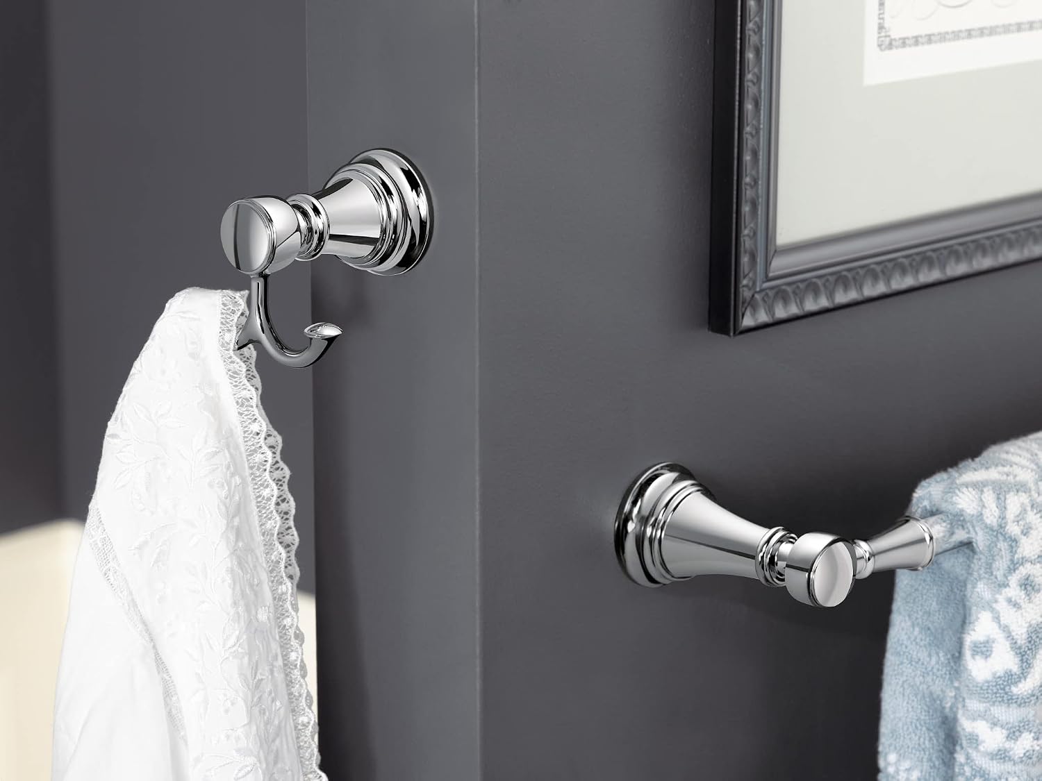 Moen YB8403CH Weymouth Double Robe Hook, Chrome