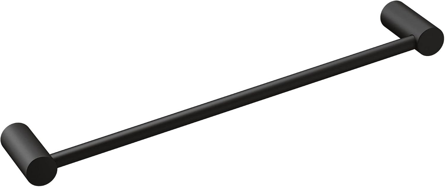 Moen Align Matte Black 18 inch Modern Single -Towel Bar, YB0418BL