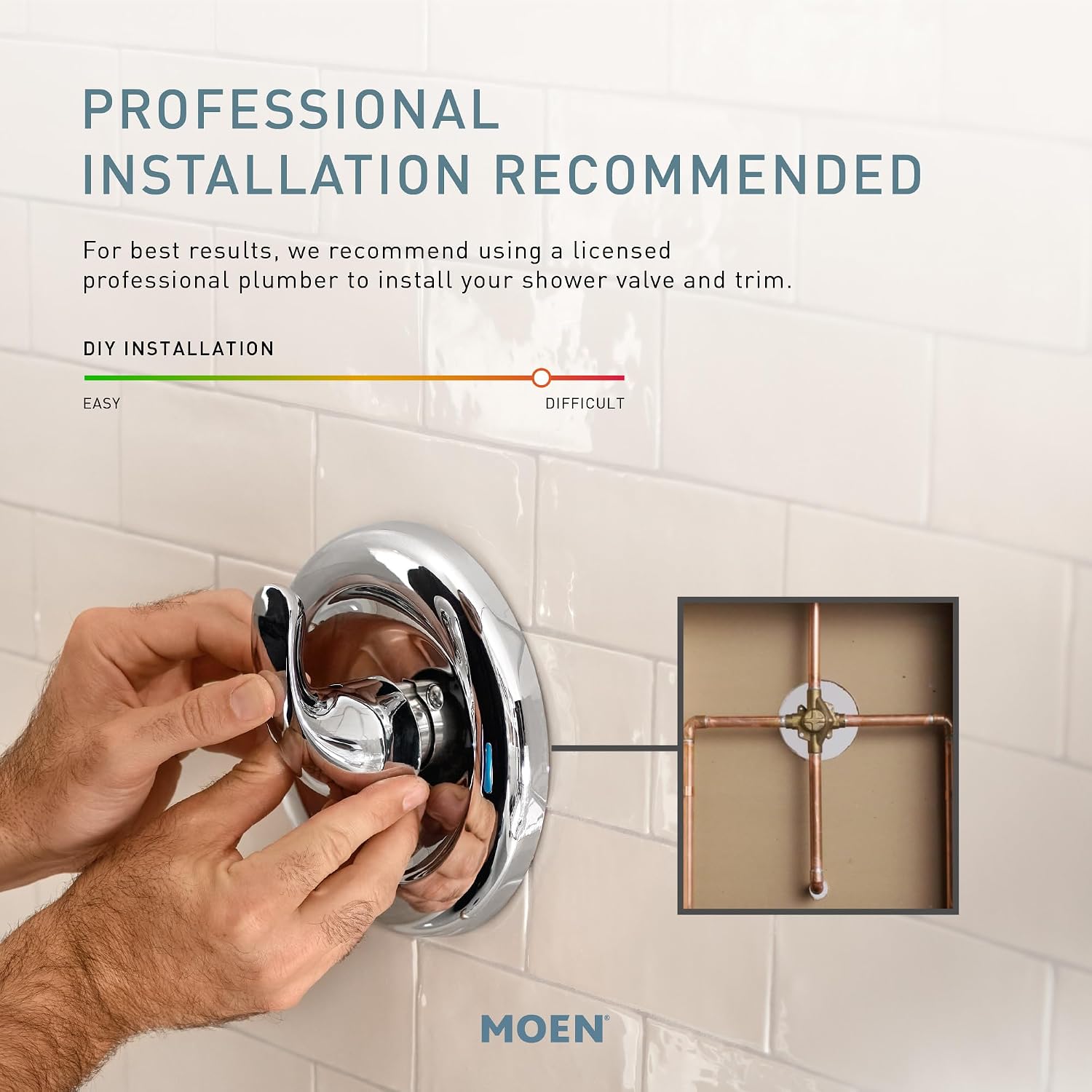 Moen Halle Tub & Shower Trim Kit with Valve, Matte Black, 82970BL