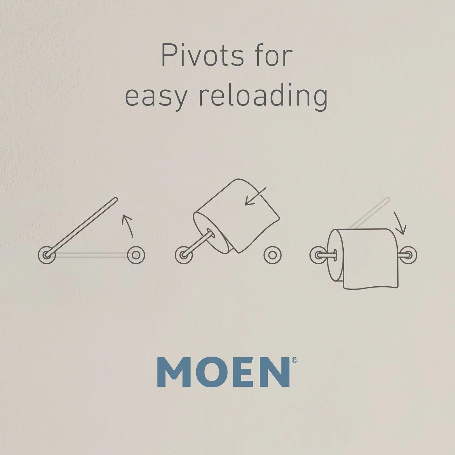 Moen Doux Chrome Pivoting Toilet Paper Holder, YB0208CH