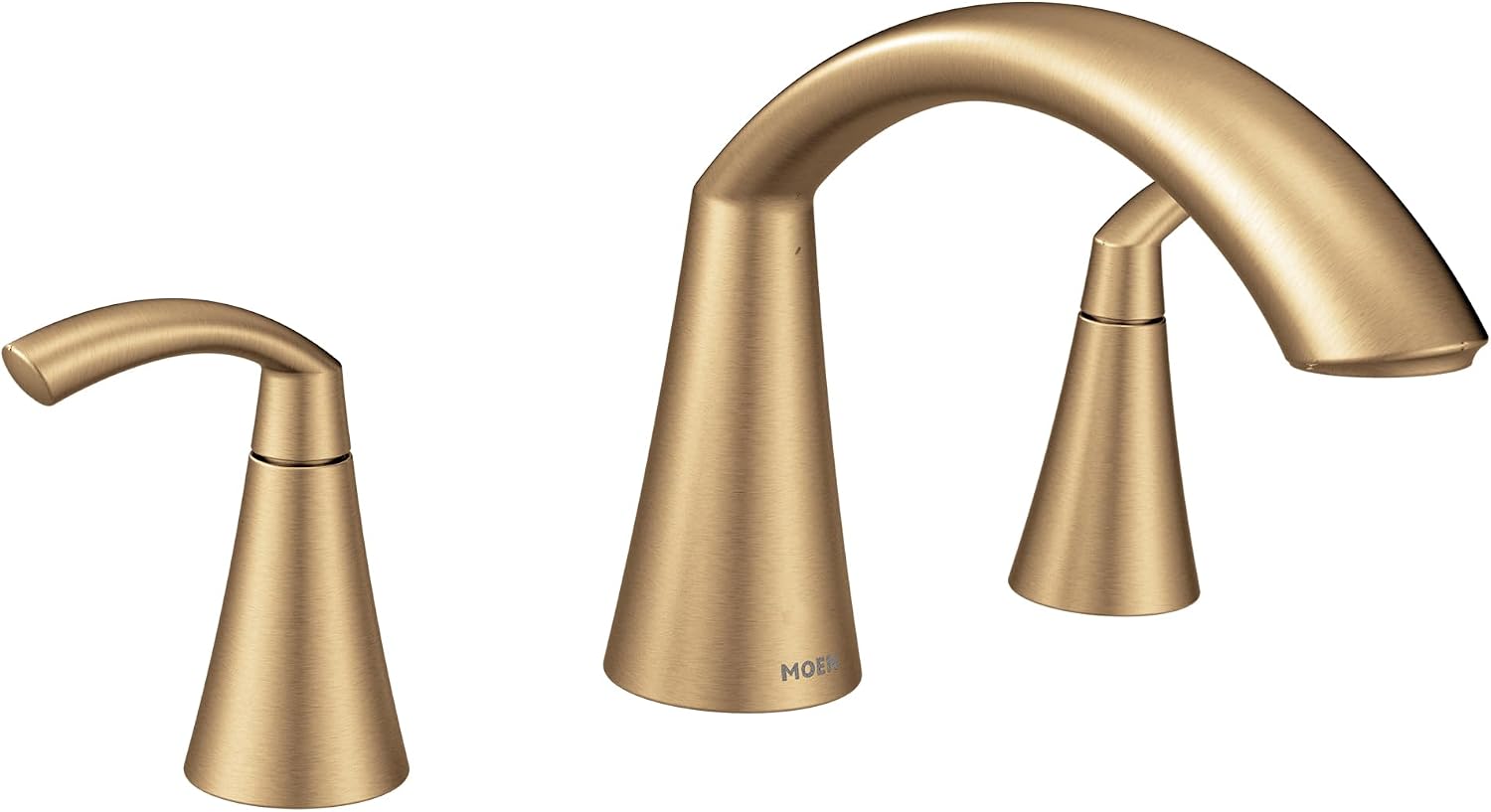 Moen Glyde Bronzed Gold Two-Handle High Arc Roman Tub Faucet, T373BZG