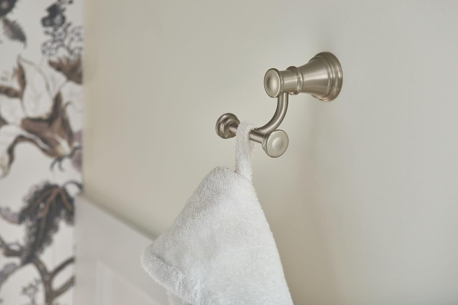 Moen Belfield Brushed Nickel Belfield Double Robe Hook, YB6403BN