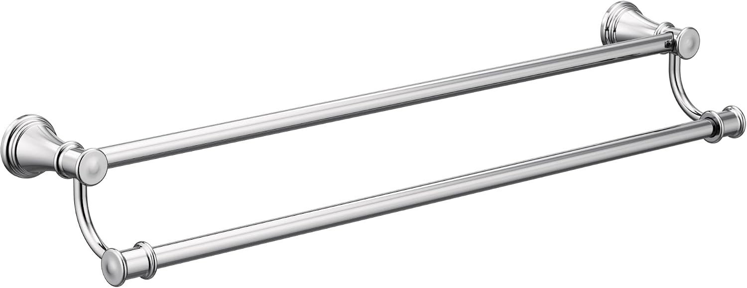 Moen Belfield Chrome 24-Inch Bathroom Double -Towel Bar, YB6422CH