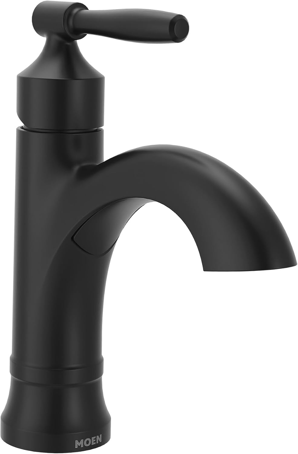 Moen Halle Single Hole Bathroom Faucet, Matte Black, 84970BL