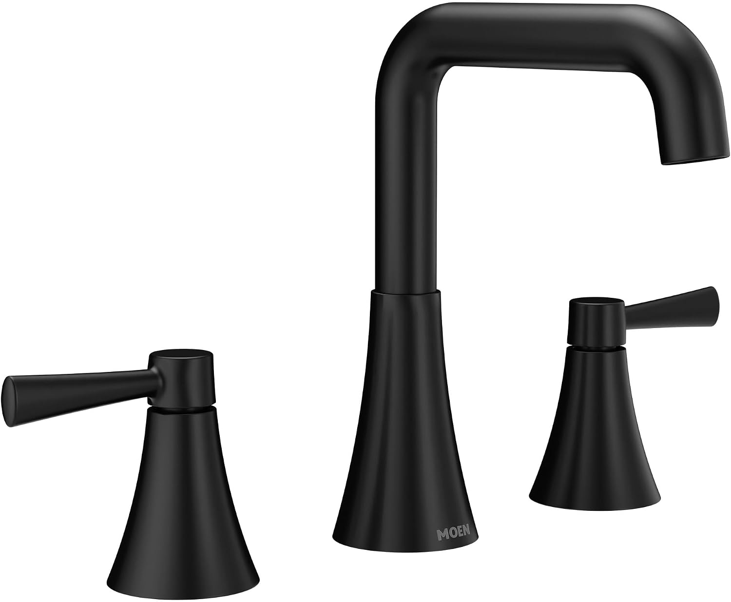 Moen 84026BL Ronan Matte Black Widespread Bathroom Faucet with Valve
