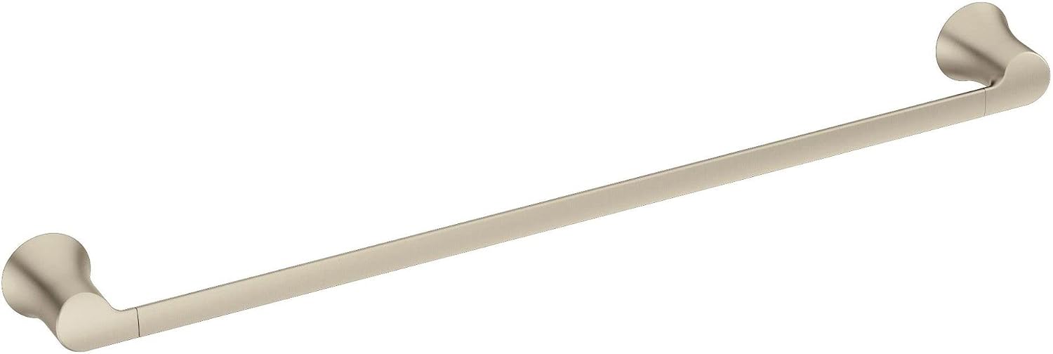 Moen Doux Brushed Nickel 24-Inch Single -Towel Bar, YB0224BN