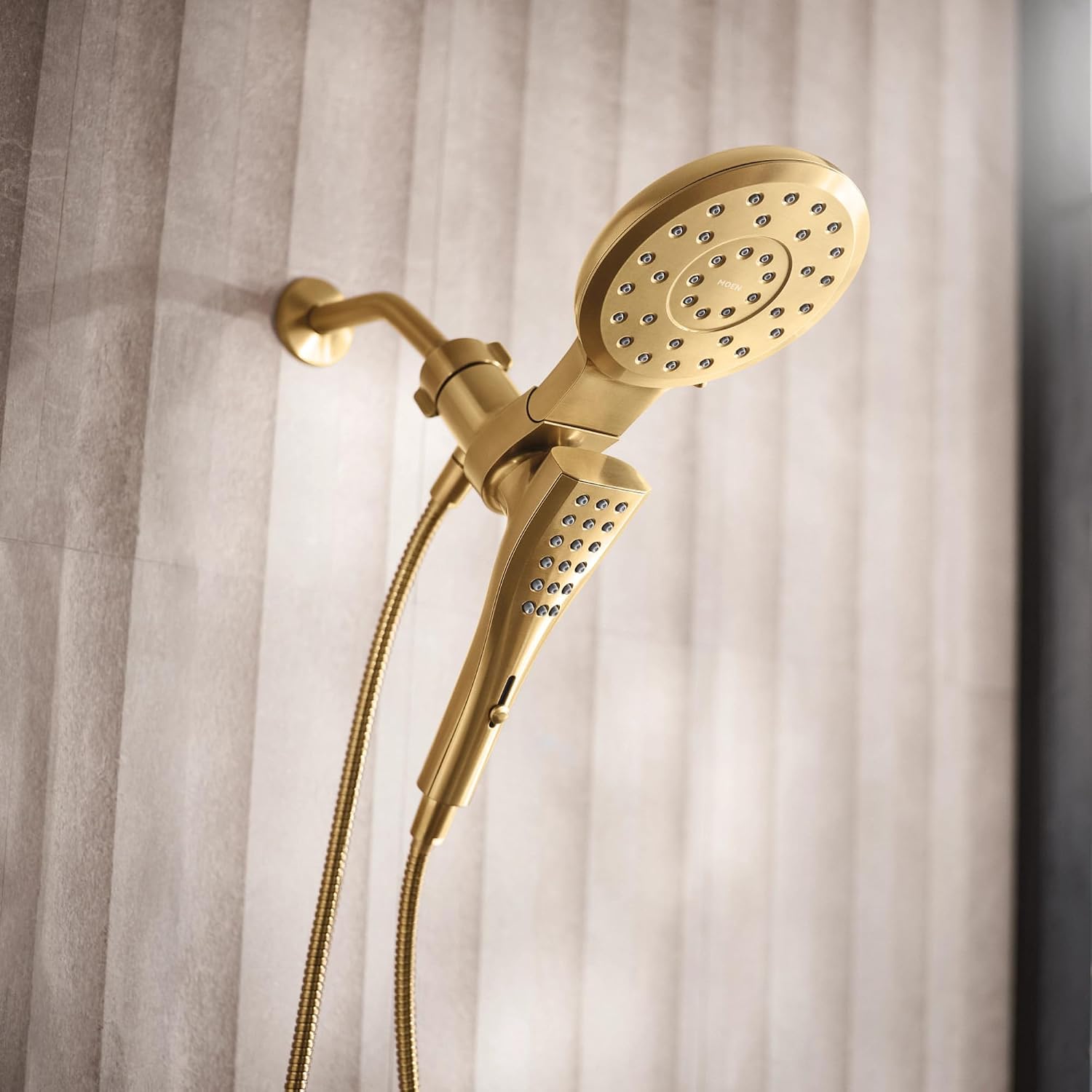 Moen Verso Magnetix Handheld & Rain Shower Head Combo, Brushed Gold