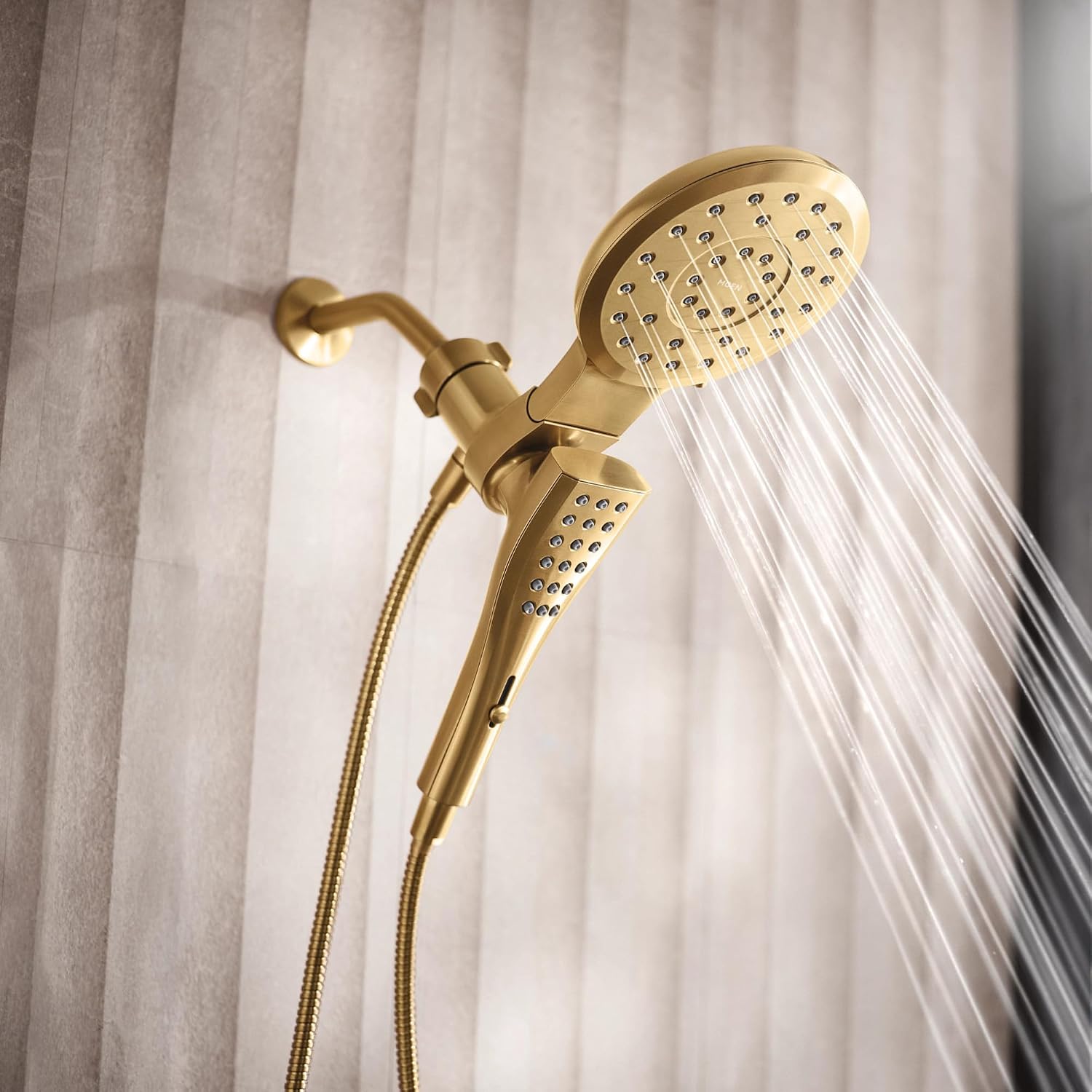 Moen Verso Magnetix Handheld & Rain Shower Head Combo, Brushed Gold