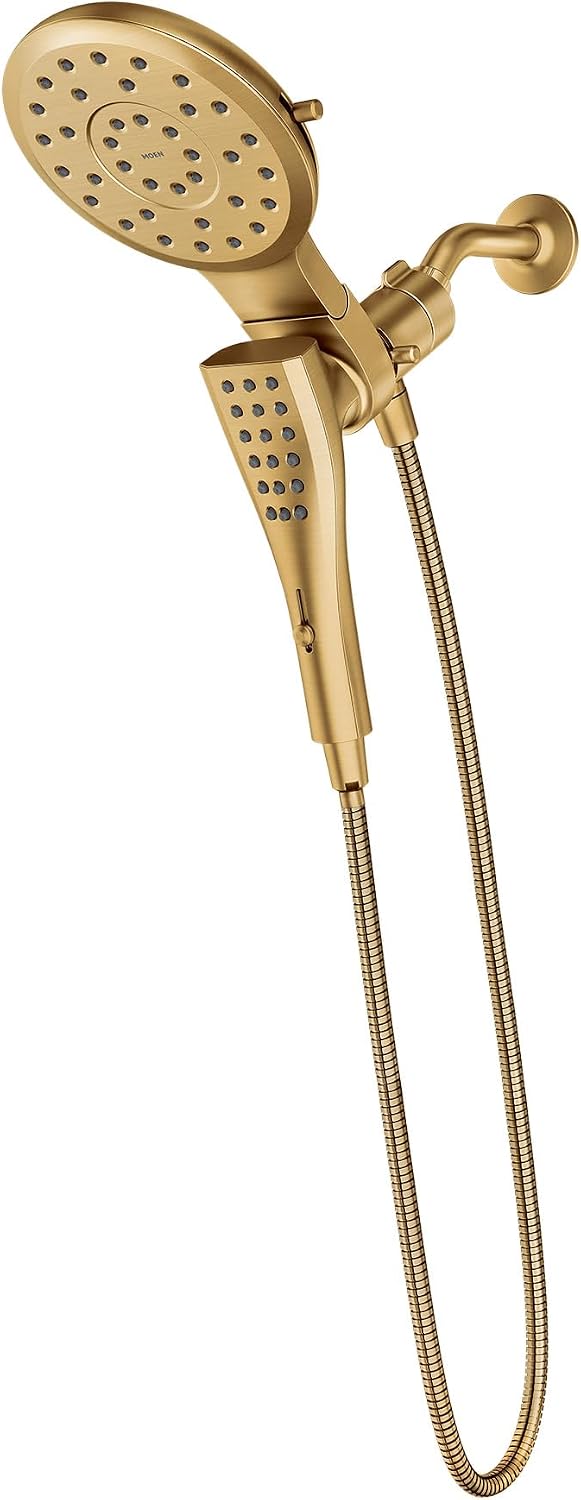 Moen Verso Magnetix Handheld & Rain Shower Head Combo, Brushed Gold