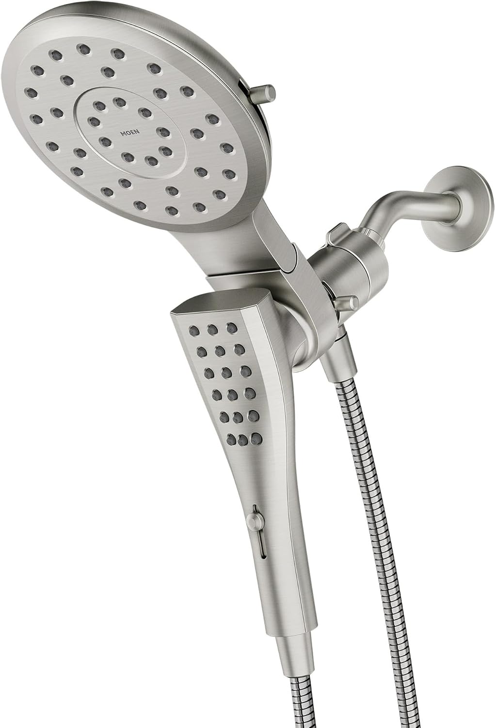 Moen 220C2EPSRN Verso Showerhead Combo, Magnetix, Brushed Nickel Spot Resist Nickel