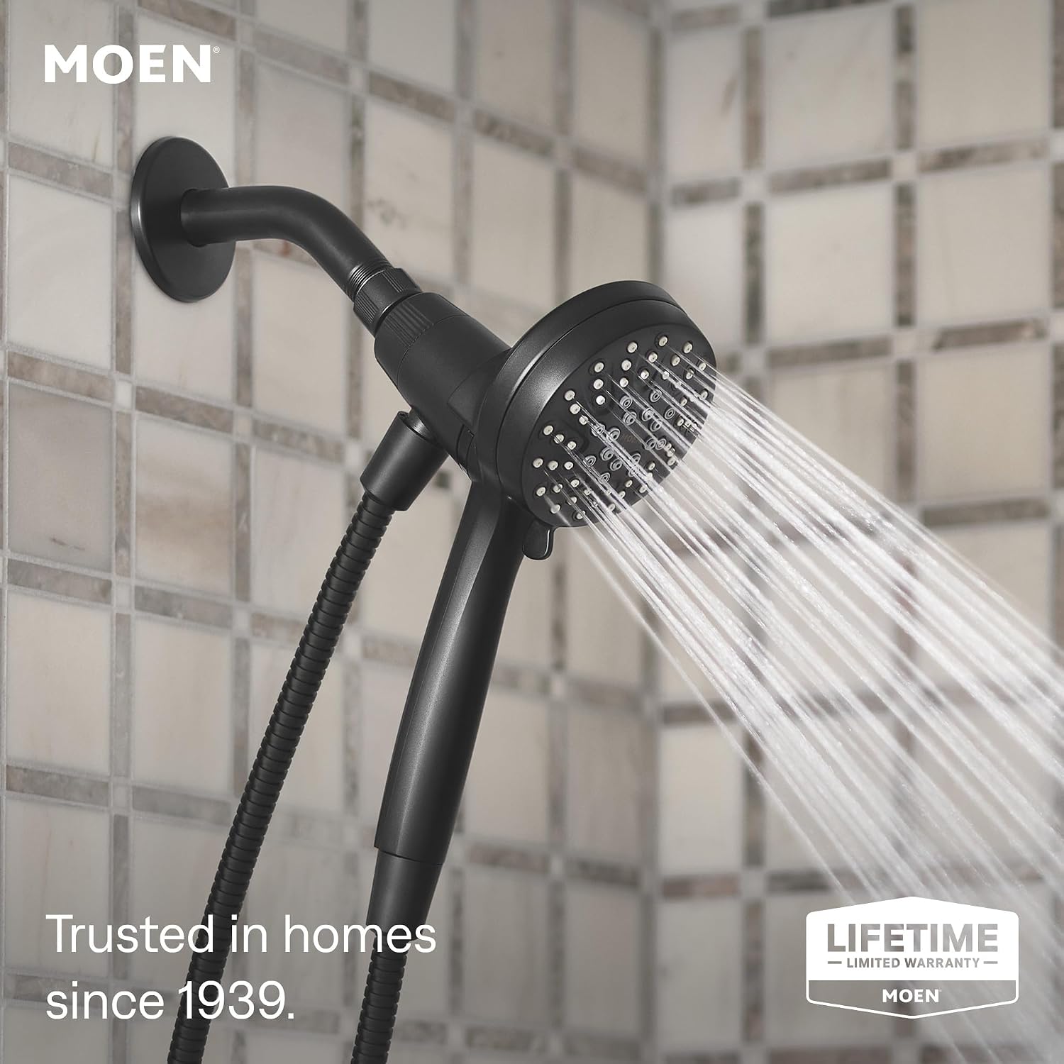Moen Engage Magnetix Handheld Showerhead, Matte Black, 26100EPBL