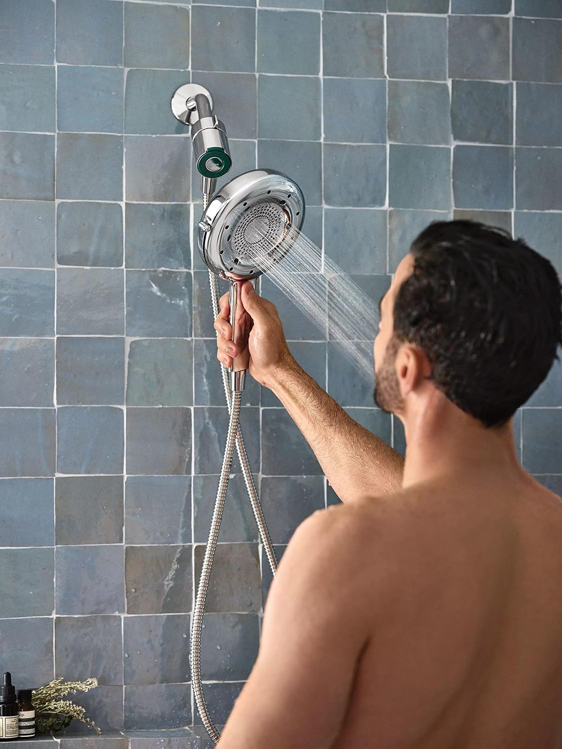 Moen N400H0CH Quattro Handheld Four Unique Shower Experiences and Magnetix Dock, Chrome