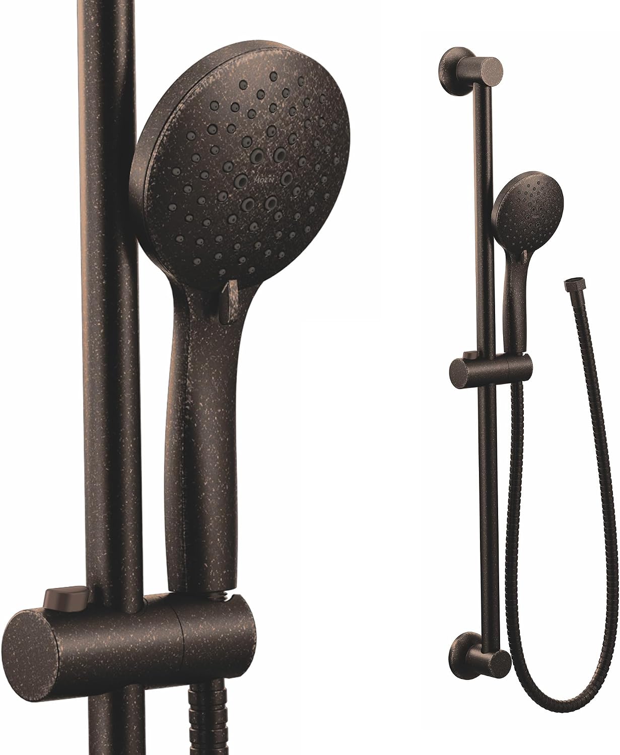 Moen Oil Rubbed Bronze Eco-Performance 5-Function Handheld Removable Shower Head, Adjustable 30-Inch Slide Bar and 69-Inch Long Hose, 3558EPORB