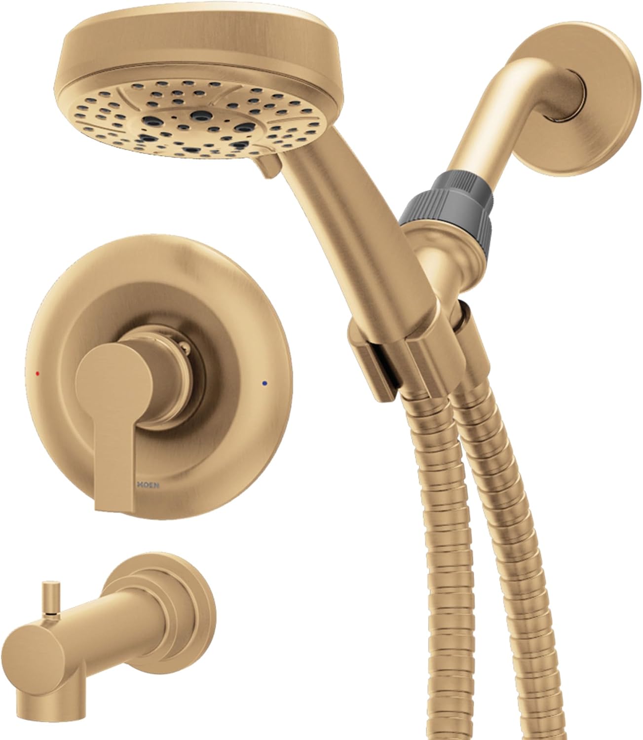 Moen Meena Tub & Shower Faucet with Handshower, Bronzed Gold, 82618BZG