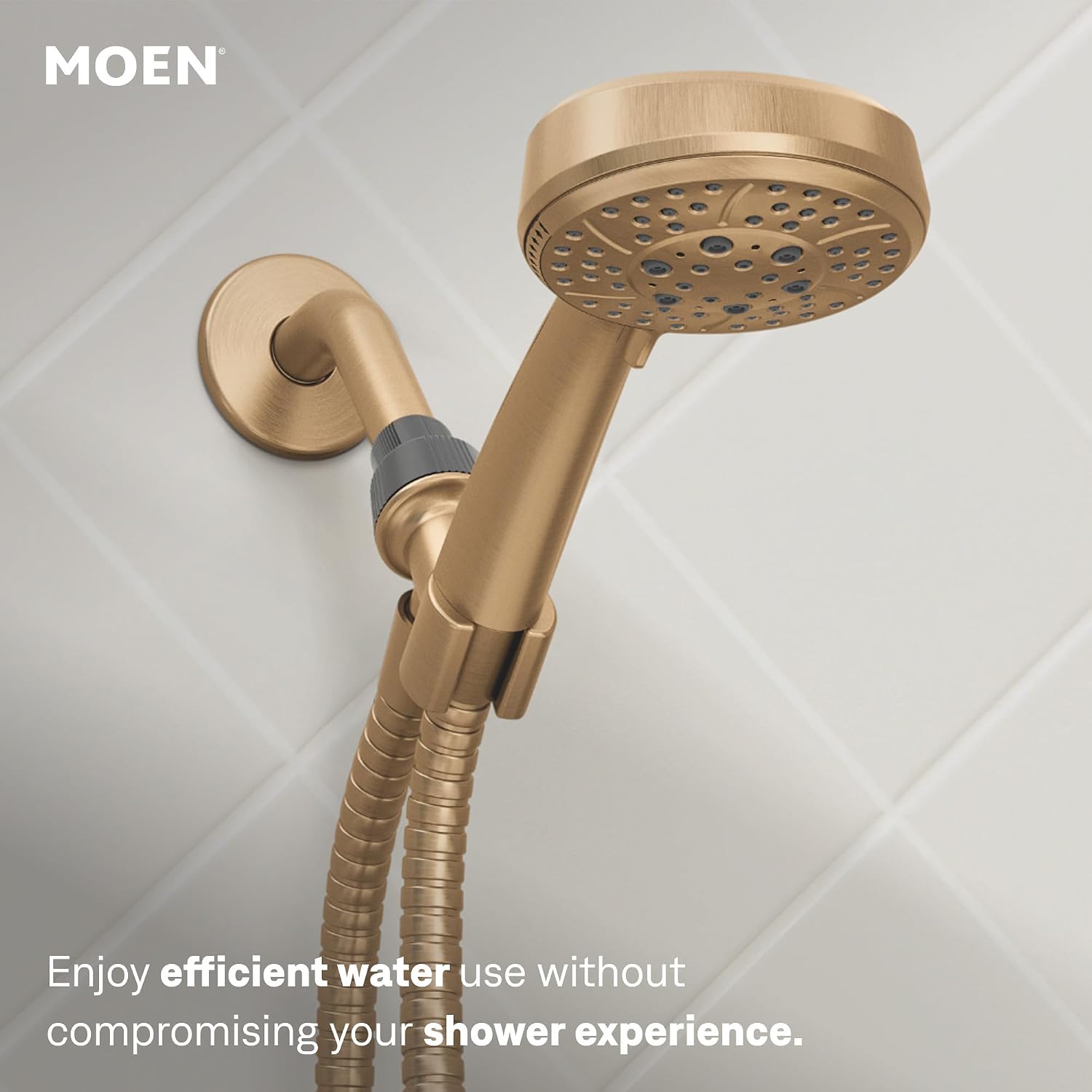 Moen Meena Tub & Shower Faucet with Handshower, Bronzed Gold, 82618BZG