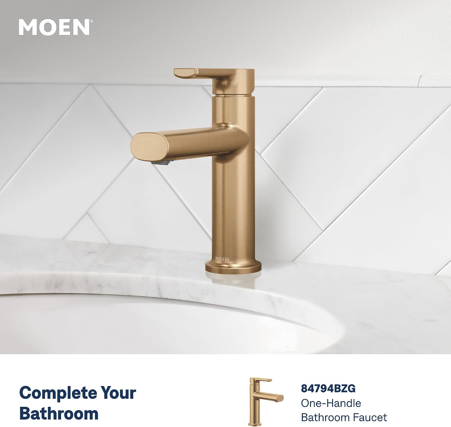 Moen Meena Tub & Shower Faucet with Handshower, Bronzed Gold, 82618BZG