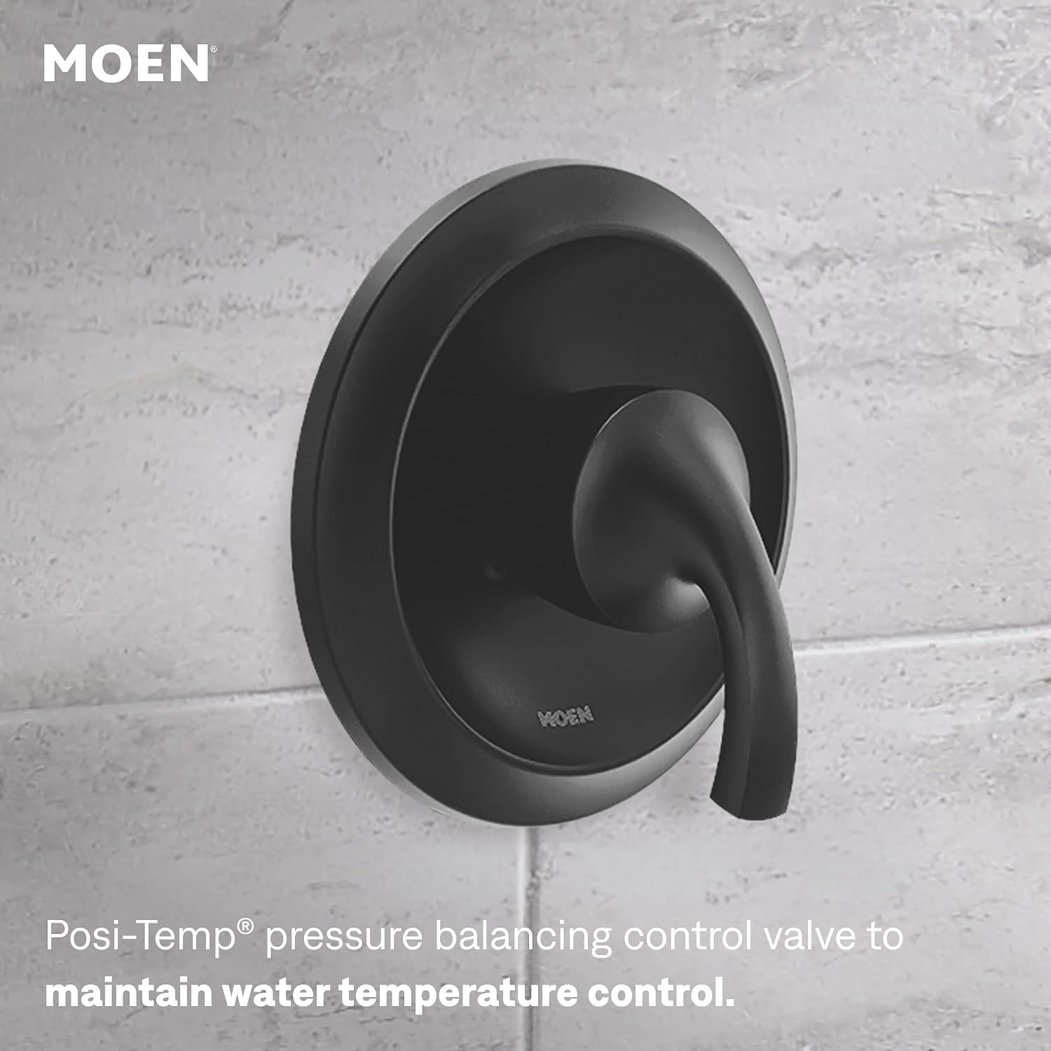 Moen Engage Magnetix Tub & Shower Trim Kit, Matte Black, 82304BL