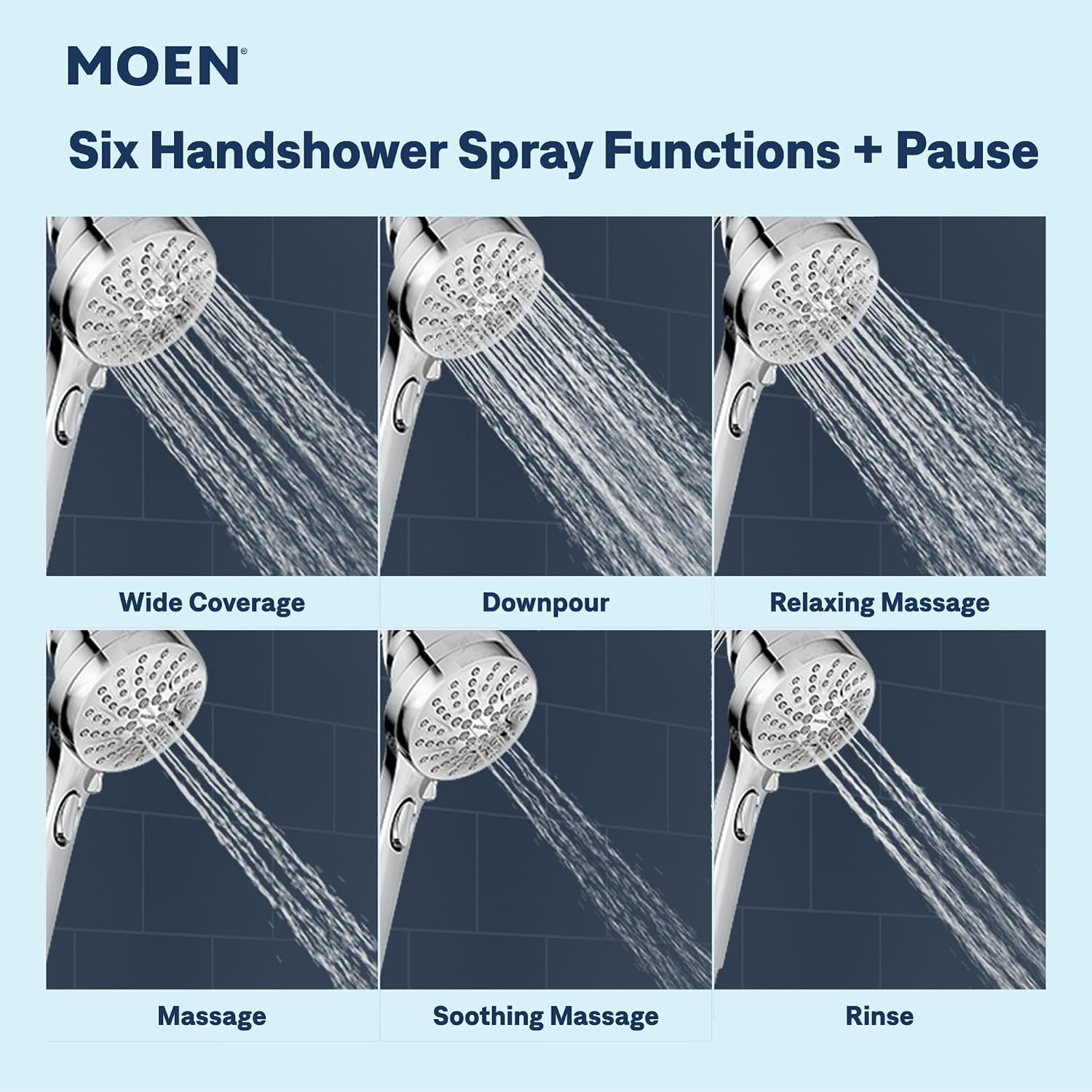 Moen Engage 2-in-1 Showerhead & Handshower, Matte Black, 26009BL