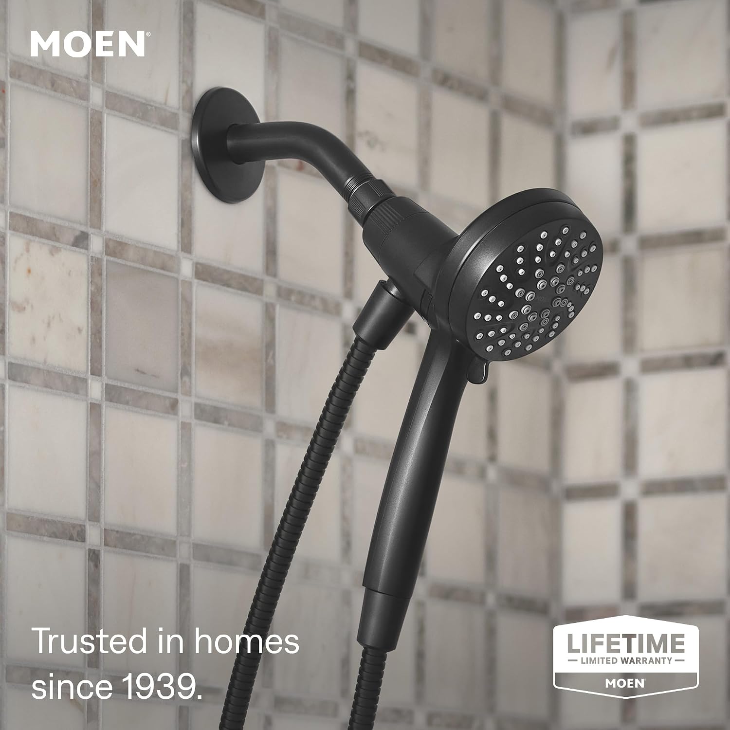 Moen Engage Magnetix Handheld Showerhead, Matte Black, 26100BL