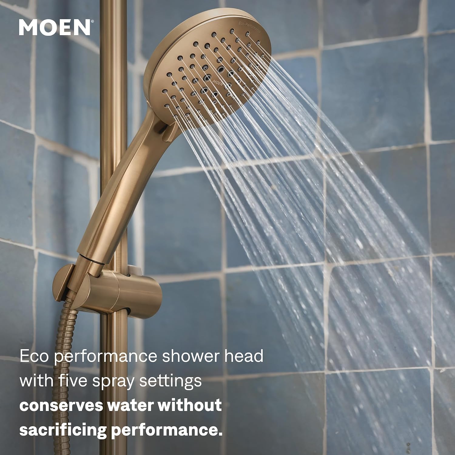 Moen Eco-Performance Handheld Showerhead, Chrome, 3558EP