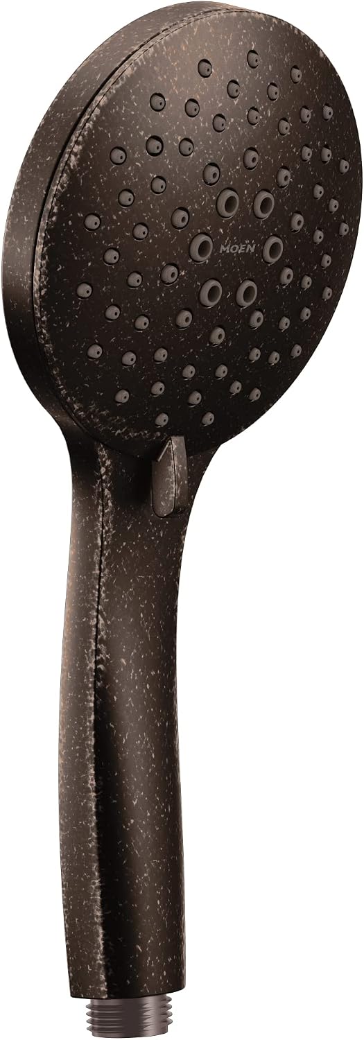 Moen Oil Rubbed Bronze Eco-Performance Handheld Shower Head, High-Pressure Handshower with Five Function Spray Jet, 189315ORB