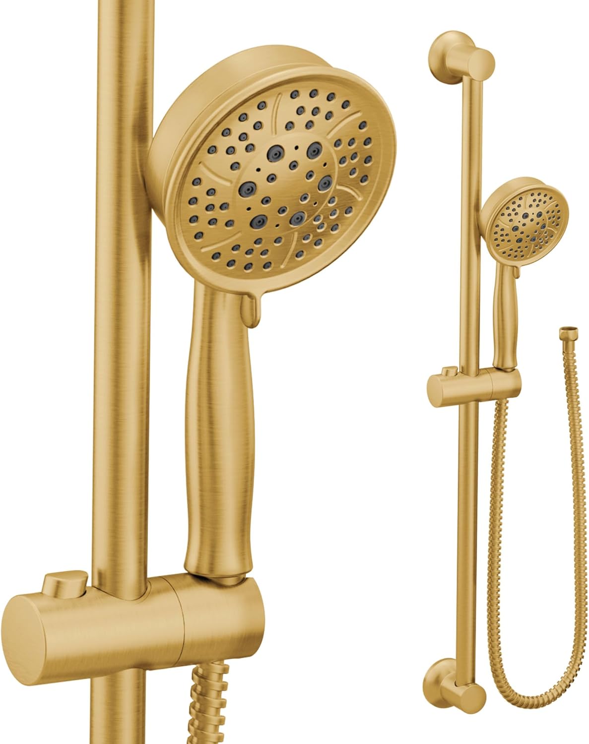Moen Brushed Gold Eco-Performance Handheld Showerhead with 69-Inch-Long Hose Featuring 30-Inch Slide Bar, 3667EPBG