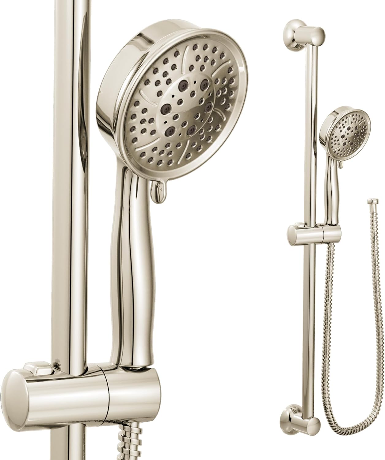 Moen Polished Nickel Eco-Performance Handheld Showerhead with 69-Inch-Long Hose Featuring 30-Inch Slide Bar, 3667EPNL