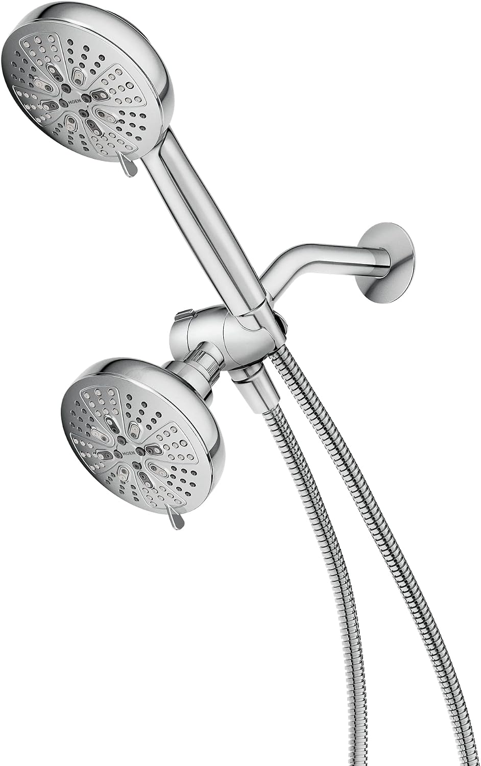 Moen Hydro Energetix High Pressure Dual Shower Head with Handheld Spray Combo, 8 Shower Head Spray Settings, Chrome Finish, 200C0