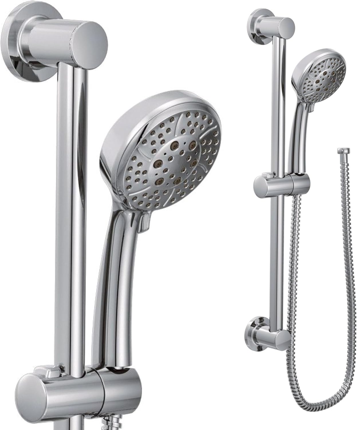 Moen Chrome Eco-Performance 4-Spray Pattern Handheld Showerhead with 69 Long Hose and 30-Inch Slide Bar, 3669EP