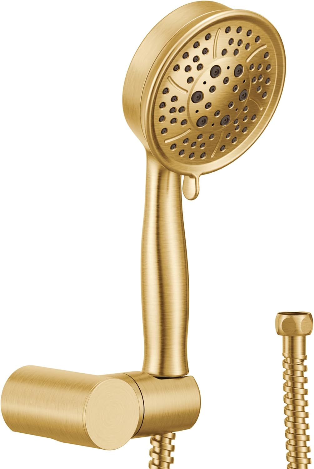 Moen 3636EPBG Acc-Core Four Function Eco-Performance Handheld Shower with Wall Bracket and 69-Inch Hose, Brushed Gold