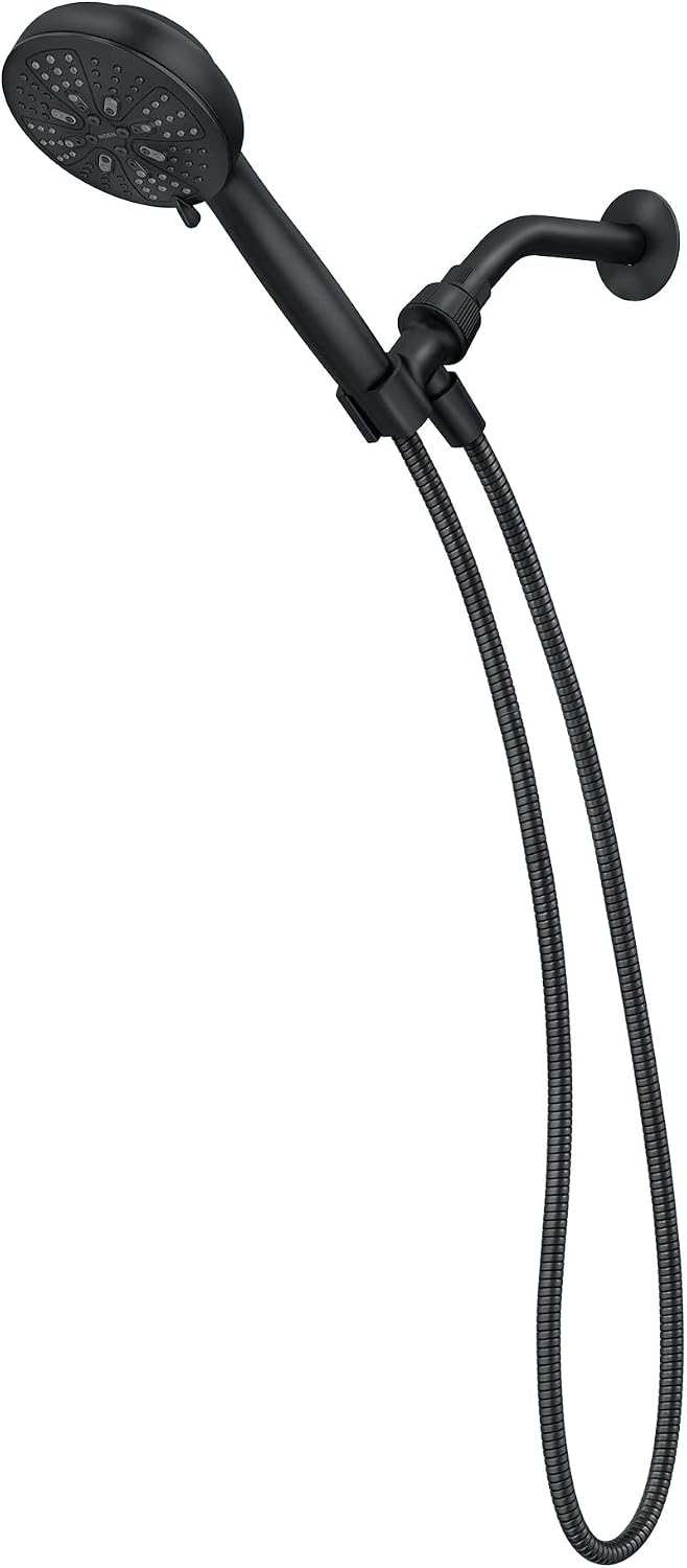 HYDRO ENERGETIX 8-FUNCTION HANDHELD SHOWER IN MATTE BLACK