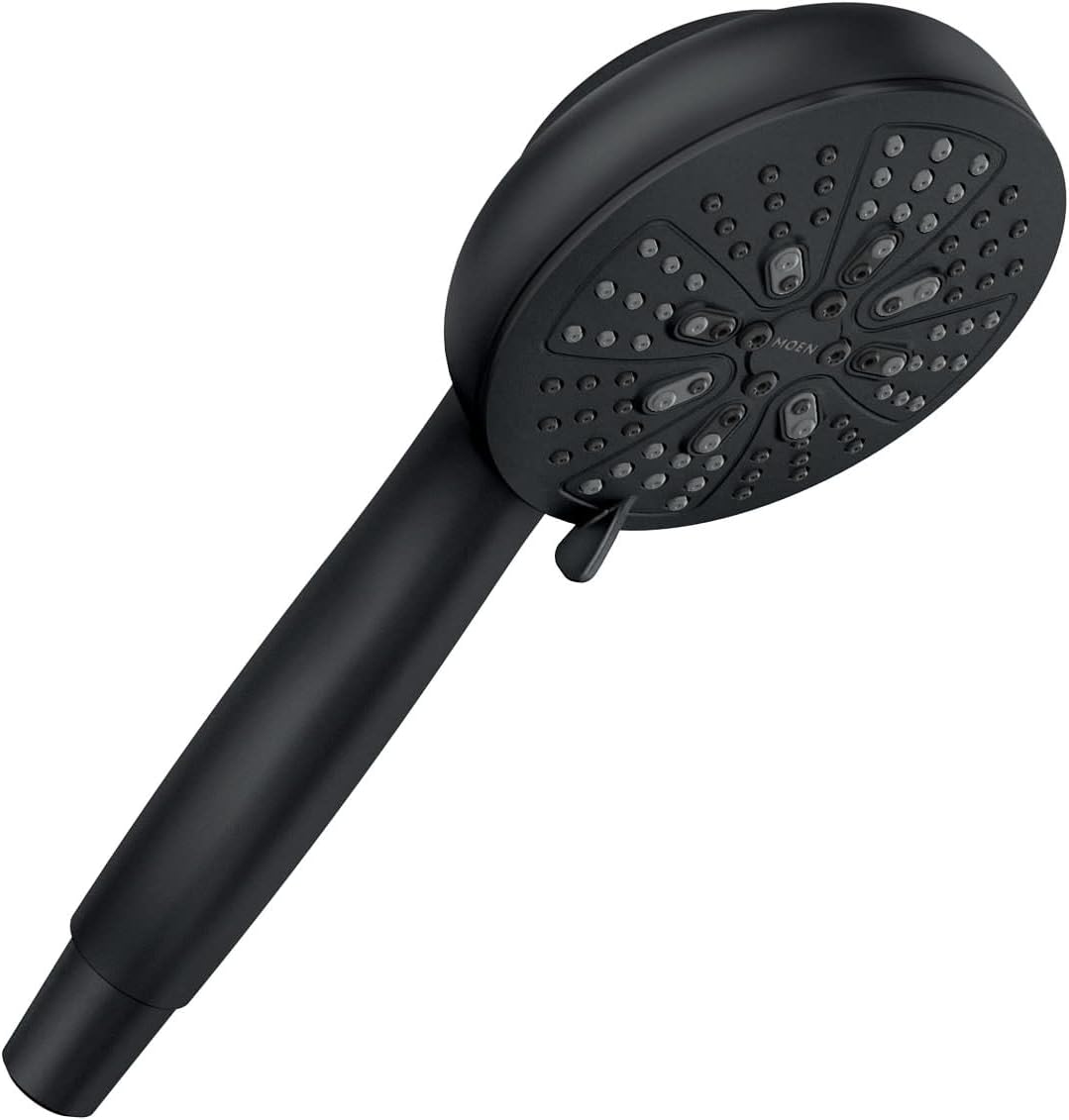 HYDRO ENERGETIX 8-FUNCTION HANDHELD SHOWER IN MATTE BLACK