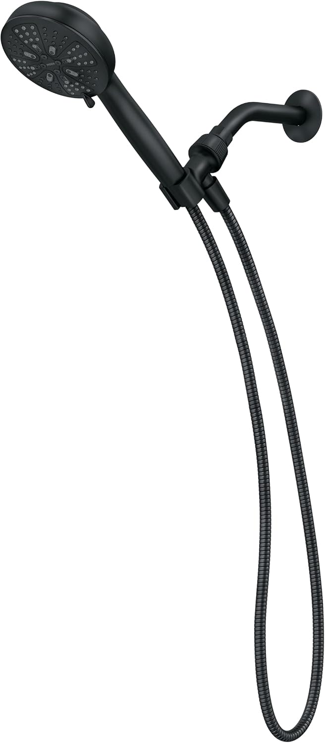 HYDRO ENERGETIX 8-FUNCTION HANDHELD SHOWER IN MATTE BLACK