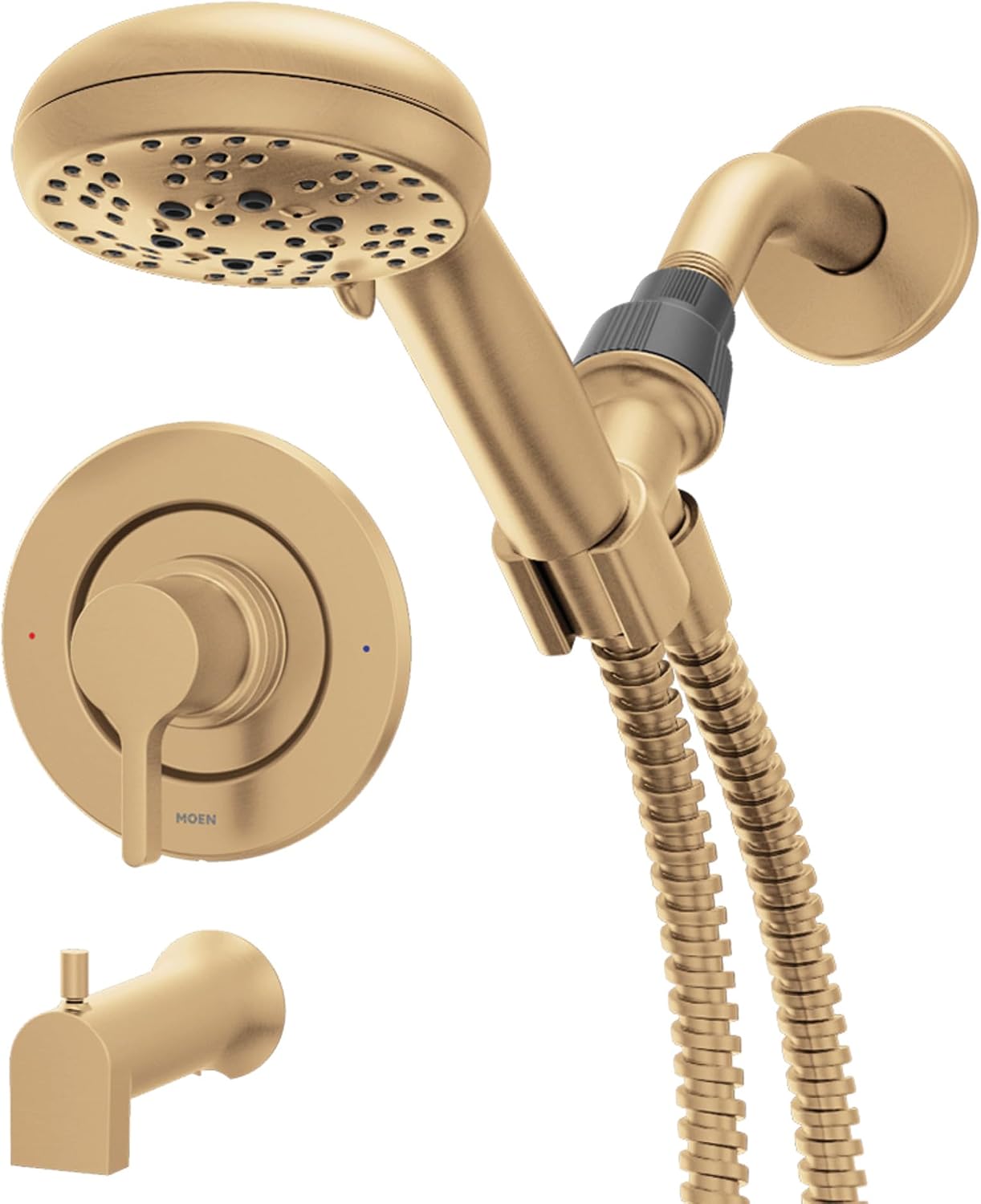 Moen 82775BZG Beric Single-Handle Tub and Shower Faucet, Bronzed Gold