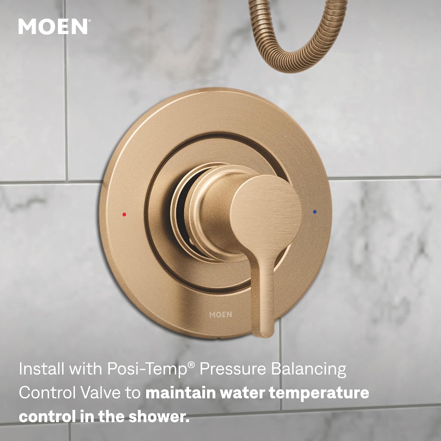 Moen 82775BZG Beric Single-Handle Tub and Shower Faucet, Bronzed Gold