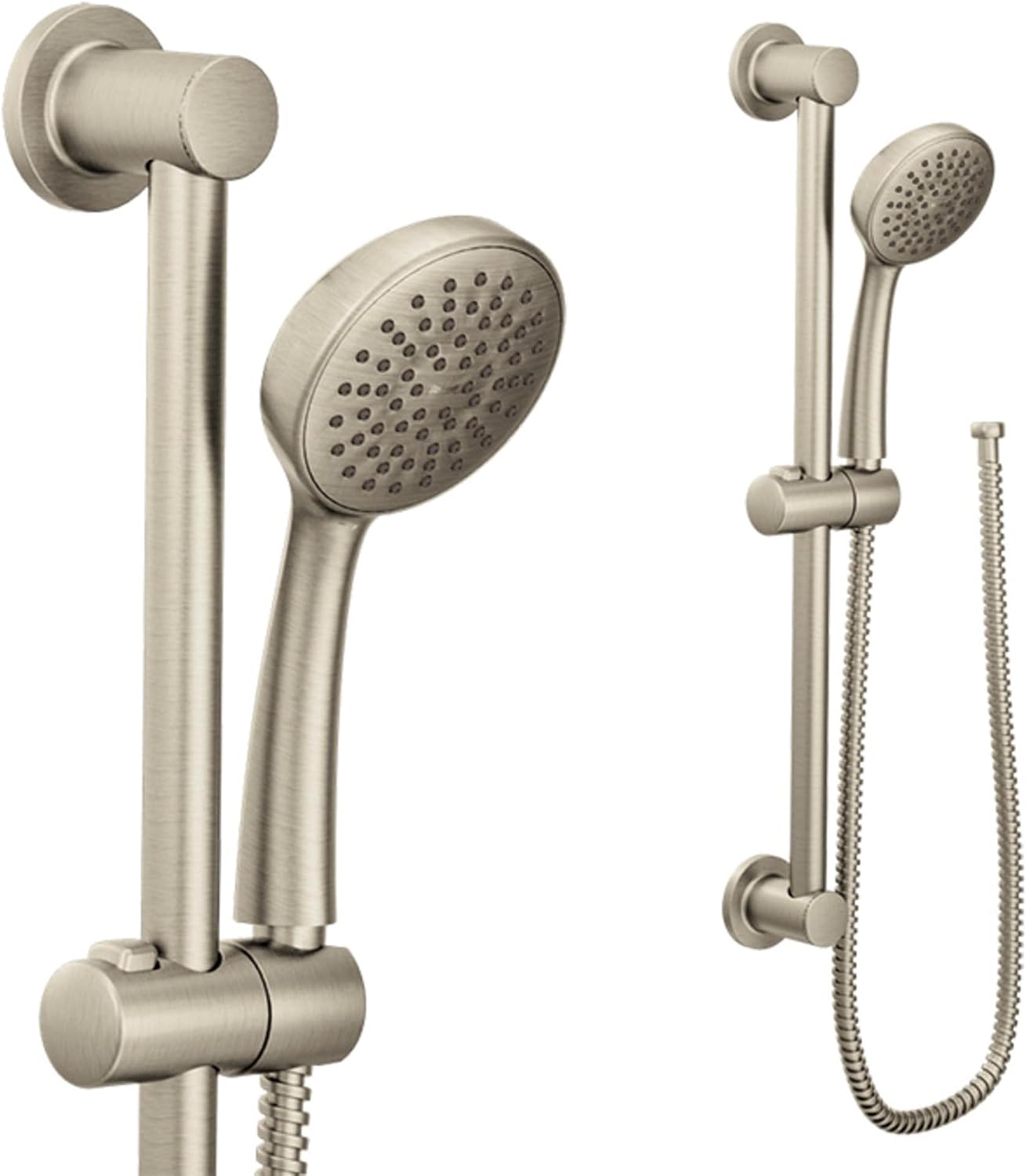 Moen Eco-Performance Brushed Nickel Detachable Handheld Shower Head with 24-Inch Slide Bar and 69-Inch Hose, 3868EPBN