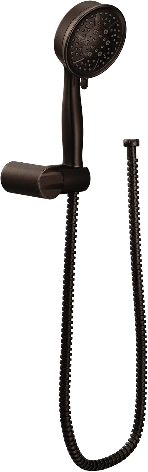 Moen 3636EPORB Four Function Eco-Performance Handheld Shower with Wall Bracket and 69-Inch Hose, Oil Rubbed Bronze